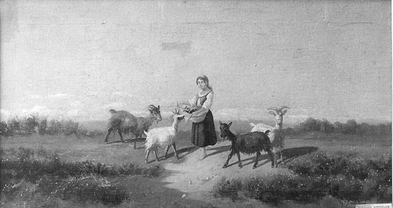 Paesaggio campestre con figura femminile - Pinacoteca Comunale A. Moroni, Macerata